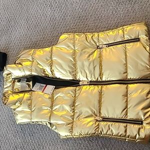 Michael kors gold puffer jocket brand new With tags